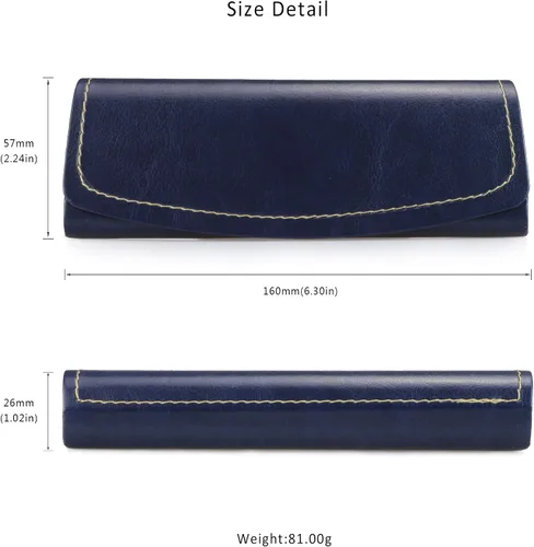Miniatura 4 de LifeArt Funda rígida para gafas, funda portátil para gafas de sol, funda de piel sintética de moda, ligera