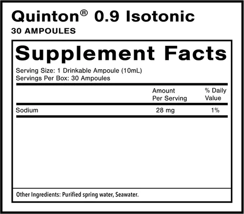 Miniatura 2 de Quicksilver Scientific Solución isotónica original Quinton con minerales de agua de mar + agua de manantial alpina - Suplemento de hidratación