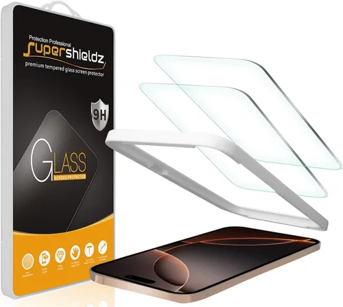 Miniatura 11 de Supershieldz (2 Pack) Diseñado para iPhone 14 Pro Max (6.7 pulgadas) Protector de pantalla de vidrio templado con (Bandeja de fácil instalación)