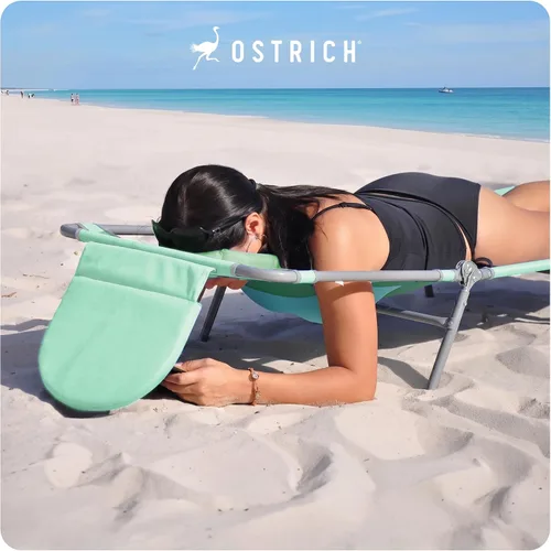Miniatura 8 de Ostrich The Ladies - Tumbona cómoda con soporte para el pecho, plegable y portátil reclinable para exteriores, patio, playa, césped, camping, Verde