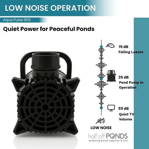 Miniatura 5 de HALF OFF PONDS - Bomba de agua sumergible, bomba de estanque de 800 GPH con cable de alimentación de 33 pies y altura máxima de 13 pies, bomba ultra