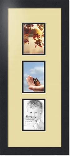 Miniatura 26 de ArtToFrames Marco de fotos tipo collage con estera doble con 3 aberturas de 5x7 y marco negro satinado Uva