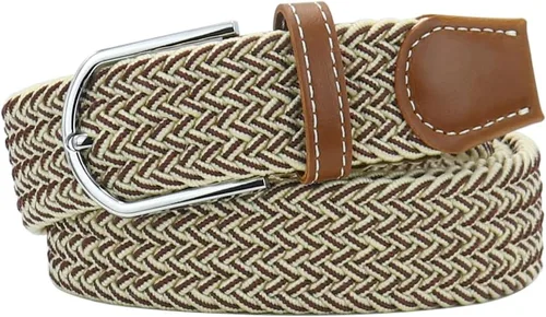 Miniatura 41 de Mixed Color Woven Stretch Braided Belts for Men and Women Fashion Elastic Belts