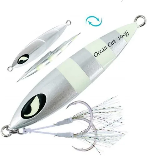 Miniatura 13 de OCEAN CAT Jigs de pesca de agua salada en alta mar Jigging de velocidad de lanzamiento lento señuelos vertical Jigging vertical Plantilla de otoño