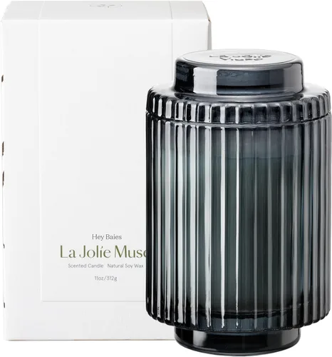 Miniatura 12 de LA JOLIE MUSE Vela perfumada de eucalipto y romero - vela de aromaterapia para relajación, cera de soja natural, velas en frasco de vidrio