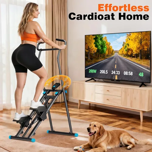 Miniatura 7 de Stair Stepper for Home Gym, 350 lbs Capacity Cardio Machine with Adjustable Height, Non-Slip Pedals, LCD Display, Foldable Design for Full Body