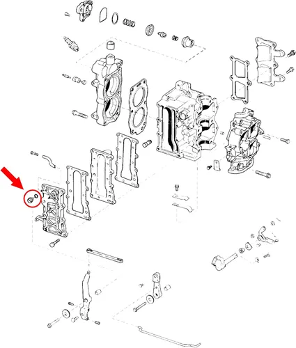 Miniatura 3 de A.A Reemplazo del tapón de llenado de drenaje para fueraborda Johnson Evinrude OMC 8, 9.9, 10, 15, 115 HP - 0311598, 18-2387, 0307551
