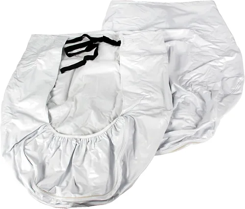 Miniatura 2 de Camco 45321 - Protector de vinilo para ruedas y neumáticos, paquete de 2 (24 a 26 pulgadas, blanco)