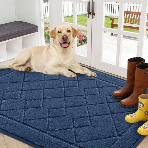 Miniatura 9 de REFETONE Dirt Trapper Tapete para Puerta de 20" x 32", Tapete Lavable para Interiores con Respaldo de Goma Antideslizante, Resistente a la Suciedad