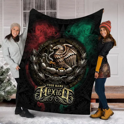 Miniatura 38 de Manta de México con nombre personalizado para hombres y mujeres, manta de bandera personalizable, regalo divertido, felpa mullida, suave microforro