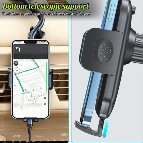 Miniatura 5 de Soporte para teléfono de automóvil, cuello de cisne para salpicadero de vehículo, parabrisas, ventilación de aire, soporte para teléfonos