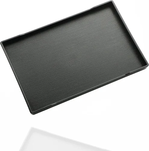 Miniatura 9 de Mini bandeja negra pequeña (8 x 4 pulgadas) para encimera de cocina, baño para artículos de tocador, accesorio de café, bar, condimentos