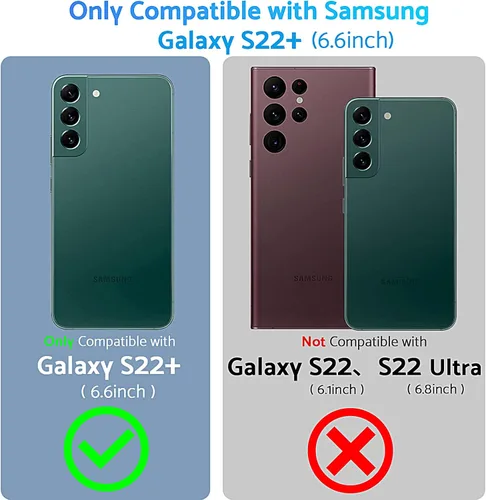 Miniatura 6 de Anqrp Funda Diseñada para Samsung Galaxy S22 Plus, Incorporada [Protección contra Caídas de 15 Pies][Disipación de Calor] Protección de Grado Verde