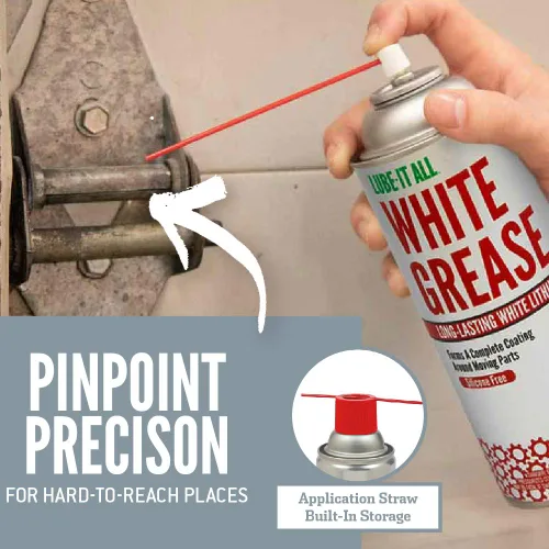 Miniatura 4 de Gasoila Grasa de litio blanca premium, de larga duración, aerosol de 11 onzas, sin manchas, fórmula de alto contenido sólido para protección contra
