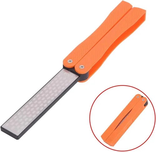 Miniatura 4 de Piedra de afilar plegable de doble cara, afilador de cuchillos de cocina portátil para exteriores, kit de cuchillos de afilado de piedra