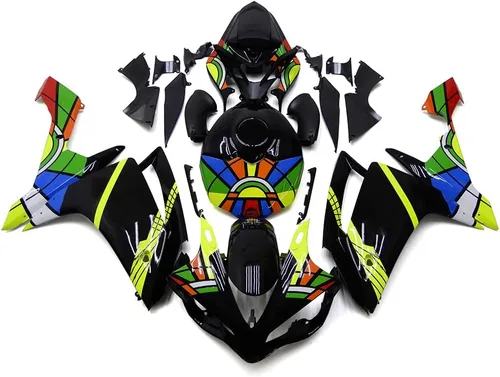 Miniatura 16 de FLPRO - Carenados completos de inyección de color negro brillante para Yamaha 2002 2003 YZF-R1 02 03 YZF1000 R1 de plástico ABS Carrocerías Kit