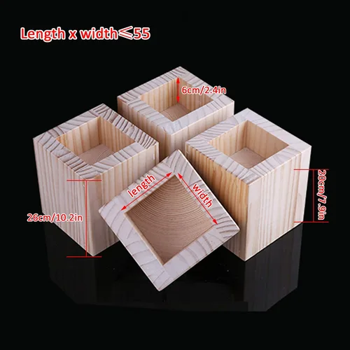 Miniatura 2 de Muebles modernos de mediados de siglo con patas elevadas, patas de cama ranuradas en bloque de madera maciza, patas de mesa, patas de gabinete