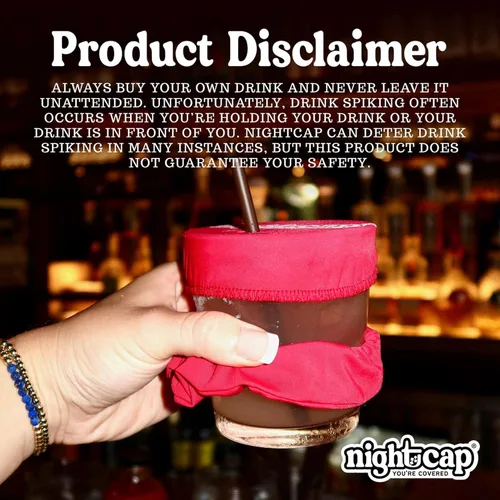 Miniatura 8 de Nightcap Coletero Cubrevasos - El Coletero Reutilizable para Prevención de Adulteración de Bebidas Como se Vio en Shark Tank Púrpura