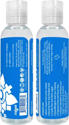 Miniatura 2 de Sliquid H2O Lubricante a Base de Agua, Lubricante a Base de Agua para Sexo, Lubricante Sexual Natural, Lubricante Personal Sin Glicerina (2 Oz)