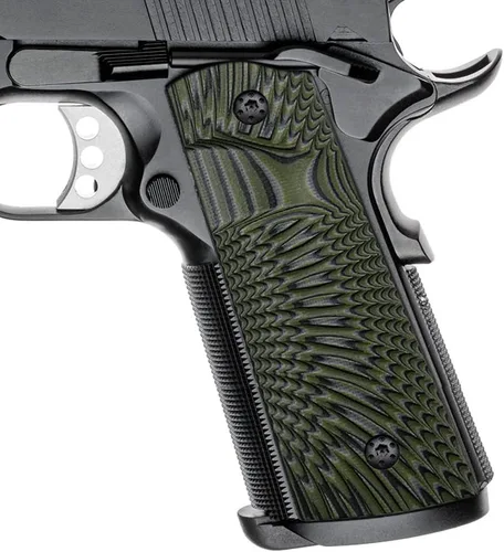Miniatura 10 de Cool Hand 1911 empuñaduras G10, tornillos negros incluidos, tamaño completo (Gobierno/Comandante), corte Magwell, orificio grande, corte