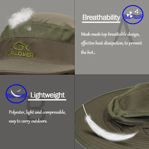 Miniatura 2 de Sombrero de pesca con protección solar, funda extraíble con solapa para el cuello con mangas para brazos para exteriores