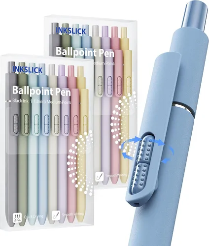 Miniatura 11 de 16 bolígrafos negros - bolígrafos de bola de punta media de 1.0 mm Bolígrafo retráctil de escritura suave para enfermeras, hombres, mujeres