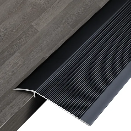 SAGIDAR Tiras de transición de aluminio para puerta, rampas de umbral de metal de 3.9 in de ancho, tira de borde de alfombra antideslizante, suave y