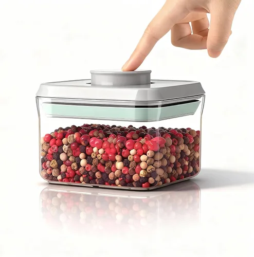 Miniatura 13 de Recipiente hermético de almacenamiento de alimentos con tapas, sin BPA para espagueti, cereales, harina, arroz, organizador de cocina