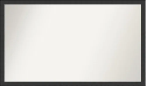 Miniatura 197 de Amanti Art Espejo de baño negro para sobre fregadero, 22 x 22 pulgadas, espejo de tocador cuadrado estrecho negro Avon, marco de madera casual