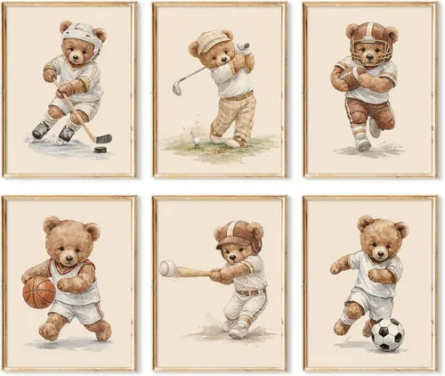 Miniatura 13 de Joocrise Juego de Arte de Pared de Camiones para Niños Set de 6 Decoración de Pared en Lienzo de Vehículos Camiones Arte de Pared de Construcción