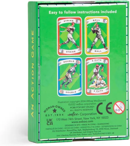 Miniatura 2 de eeBoo: Juego de cartas y juego de béisbol, 36 cartas de acción con campo plegable, desarrolla el pensamiento estratégico, para edades de 5 años