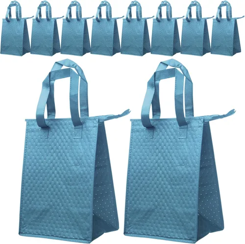 Miniatura 9 de DISCOUNT PROMOS Juego de 10/50/100 bolsas de almuerzo con aislamiento con cremallera, paquete personalizado a granel perfectas para el trabajo