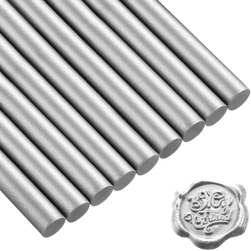 Miniatura 9 de Nuanchu 15 varillas de cera para sellado de pistola de pegamento para sello de cera retro vintage y letras, ideal para invitaciones de boda, sobres