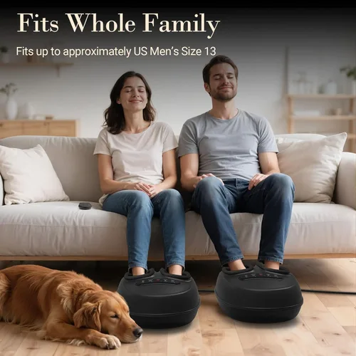 Miniatura 7 de CuPiLo Masajeador de Pies con Calor, Masajeador Shiatsu con Control Remoto, Máquina de Masaje de Pies con Compresión Ajustable para Alivio del Dolor