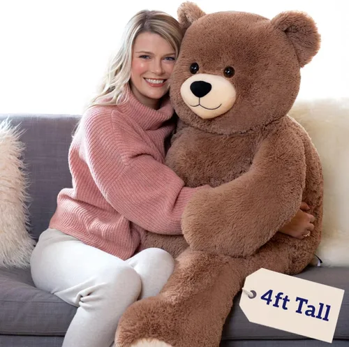 Miniatura 13 de Vermont Teddy Bear Animal de peluche de dinosaurio gigante – Peluche de dinosaurio jumbo, 3.5 pies, dinosaurio de 42 pulgadas, juguetes grandes