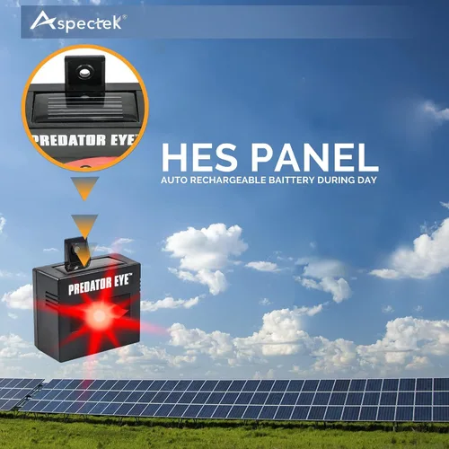 Miniatura 6 de Predator Eye–Aspectek–Ahuyentador nocturno de animales a energía solar, 2 unidades, resistente al agua, control de animales, animales nocturnos, uso