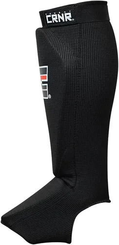 Miniatura 2 de Combat Corner Espinilleras elásticas de Muay Thai sin cordones – Kickboxing, MMA Sparring y Entrenamiento Espinilleras protectoras