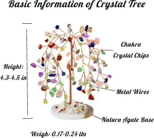 Miniatura 6 de ZHIYUXI Árbol de cristales de chakra, regalos para hombres y mujeres, decoración de habitación, accesorios de escritorio para el hogar, piedras