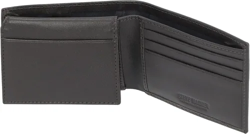 Miniatura 3 de Steve Madden Cartera RFID de cuero para hombre con capacidad adicional y bolsillo abatible