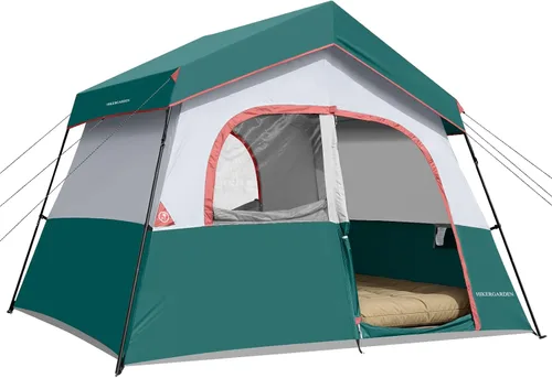 Miniatura 12 de HIKERGARDEN - Tienda de campaña para 6 a 8 personas, tienda de campaña familiar portátil para campamento, tienda de campaña de tela resistente al
