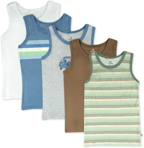 Miniatura 21 de HonestBaby Camisetas musculares sin mangas 100% algodón orgánico para bebés y niños pequeños, niñas