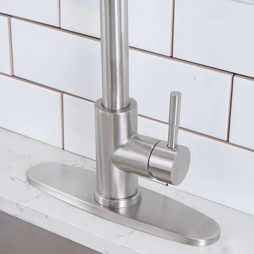 Miniatura 8 de VCCUCINE Grifo de Cocina con Rociador Desplegable, Grifo de Níquel Cepillado para Fregadero de Cocina, Grifo de Fregadero de Cocina RV de Acero