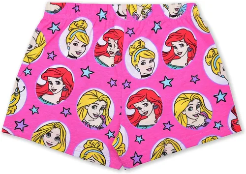 Miniatura 5 de Disney Juego de 2 camisetas de manga corta y pantalones cortos de princesa para niñas