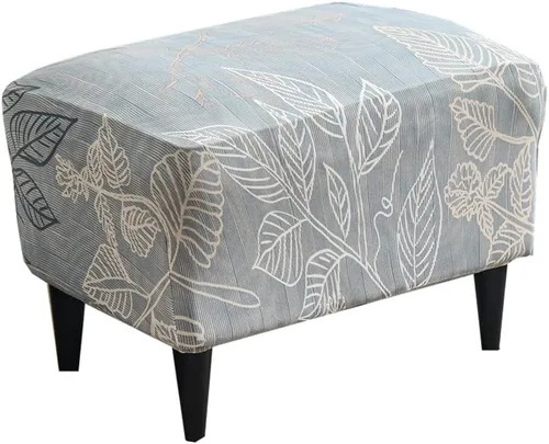 Miniatura 15 de Eco-Ancheng Funda elástica para silla, funda otomana rectangular de almacenamiento, funda otomana para reposapiés, fundas otomanas para taburete