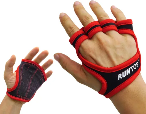 Miniatura 11 de RUNTOP Guantes de entrenamiento para fitness, entrenamiento cruzado, WODS, gimnasio, yoga, ejercicio, almohadillas de agarre para levantamiento