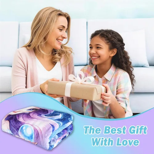 Miniatura 8 de Softan Manta para niños y niñas, cálida y suave manta de forro polar para sofá cama, acogedora manta de franela de felpa mullida para niños
