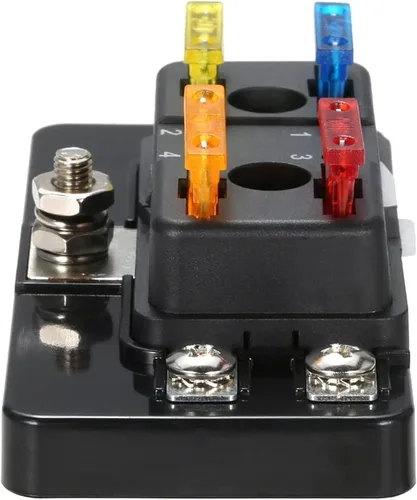 Miniatura 5 de Caja de fusibles de hoja DC 12 V 24 V 4 vías con bloque indicador LED para coche barco marina Caravana circuito estándar ATO enviar fusibles