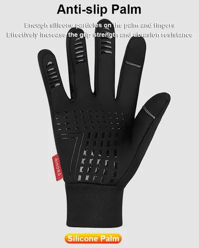 Miniatura 5 de Guantes de invierno con pantalla táctil para hombres y mujeres, para correr, ciclismo, conducción, guantes cálidos en clima frío para ciclismo