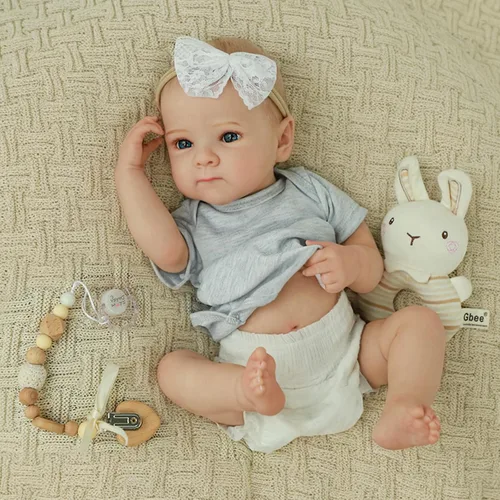WOOROY Muñecas realistas de bebé Reborn – 20 pulgadas de silicona realista bebé niña con cuerpo de vinilo completo, muñeca de bebé recién nacida de