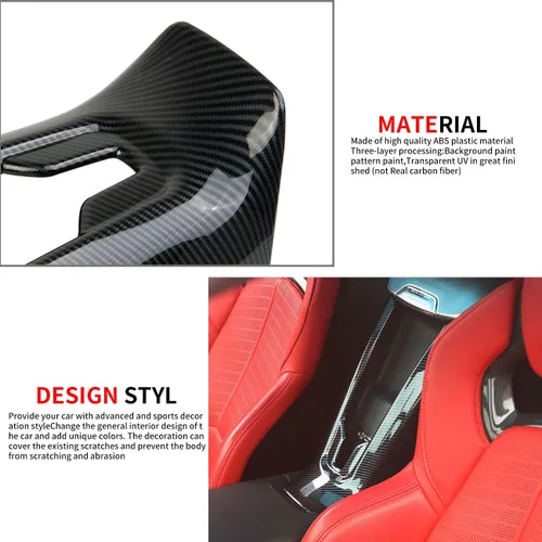 Miniatura 5 de crosselec Cubierta de Moldura de Control Central Interior de Fibra de Carbono para Chevrolet Corvette C8 2020-2025 (Entre Asientos)